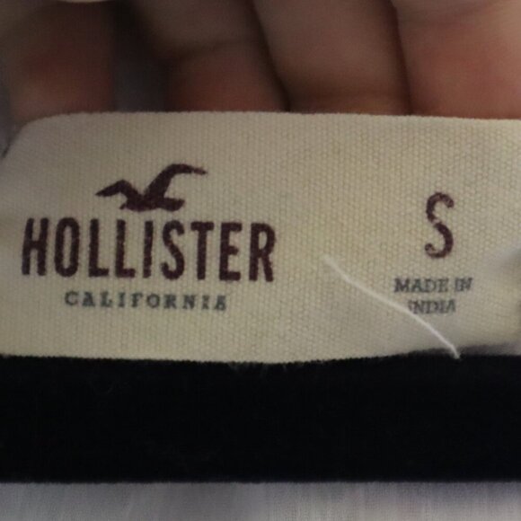 SHEER WHITE TOP S Hollister Beaded Flowers Y2K Chiffon Lettuce Edge Spring Retro - Picture 3 of 6